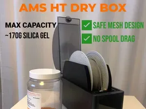 AMS HT Silica Dry Box Holder | Max Capacity (170g)