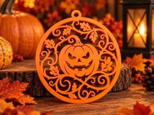 Jack-O'-Lantern Pumpkin Halloween Hanging Ornament