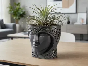 Celtic Face Planter / Decorative Vase