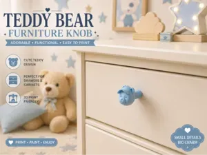 Teddy Bear Furniture Knob for Kids Room