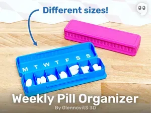 Weekly Pill Organizer (print-in-place snap-to-fit)