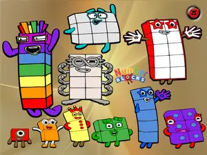 Number blocks for children to color in themselves