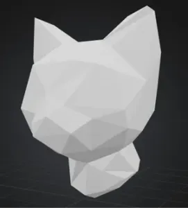 Low Poly Cat Bust