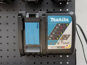 Makita DC18RC Charger Pegboard Mount Sy's Peglock