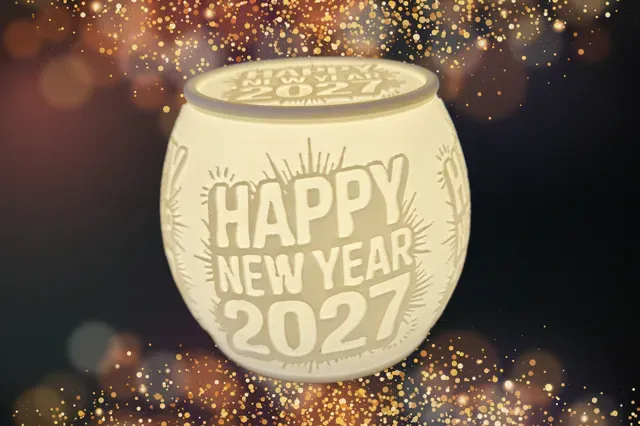 Tea / Puck Light with Lid Happy New Year 2027 No.2 — Image 6 of 6