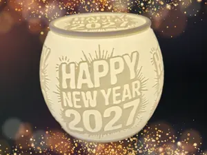 Tea / Puck Light with Lid Happy New Year 2027 No.2