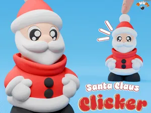 Cute Santa Clicker - Christmas Fidget + Keychain