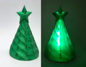 Tree with Star - LED Tea Light Cover Vase Mode