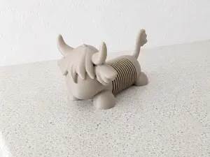 Highland Cow Flexi Spring Toy | Fidget Toy
