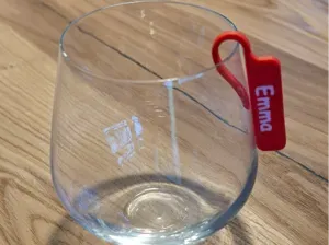 Glasanhänger Glasmarkierer Namen Glas individuell