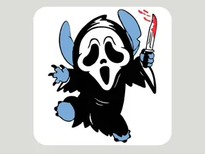 Stitch Ghostface Cosplay Coaster