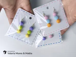 Macarons Earrings, stack many macarons as you like