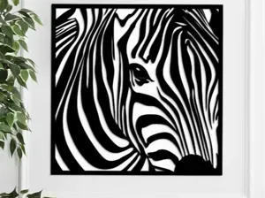 3D Wall Art Zebra