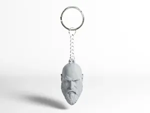 Kratos Keychain – God of War 3D Printed Charm