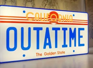 Back to the Future Outatime Licence plate Lightbox
