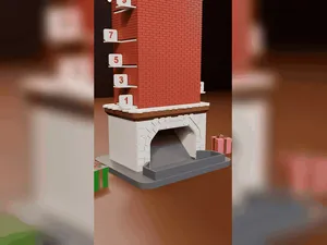 Santa Chimney Advent Calendar - Modular, No AMS