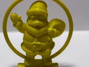 Yellow Santa Ornament