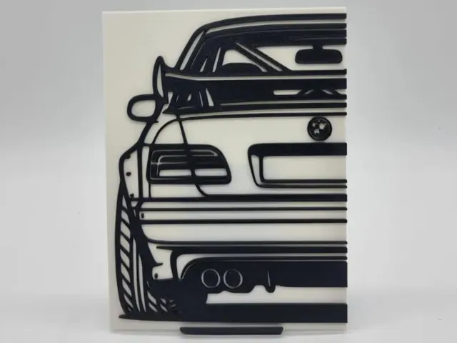 2D Wall Art BMW E36 M3 Driftcar