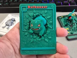 Bulbasaur 3D Effekt TCG Karte