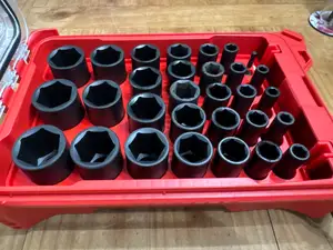 Milwaukee 1/2" 29PC Deep METRIC Socket Packout Ins