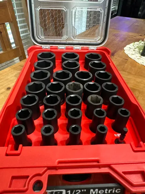 Milwaukee 1/2" 29PC Deep METRIC Socket Packout Ins — Фото 2 из 9
