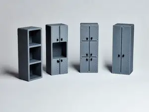 H0 1:87 multicolor office cabinet set