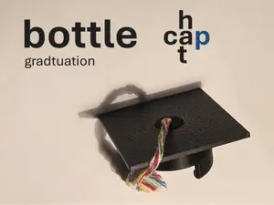 Graduation hat bottle cap
