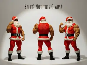 Muscular Santa Claus (Mrs. Claus Approved)