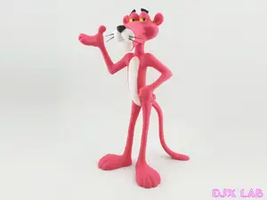 Stylized Pink Cartoon Panther