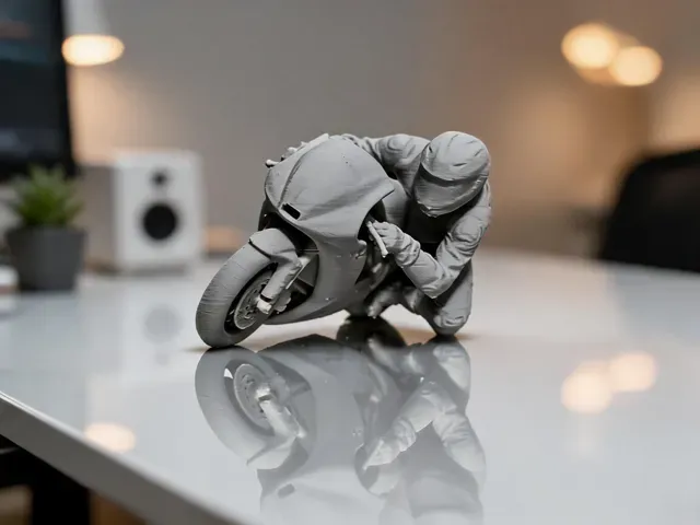 MotoGP Rider leaning into a turn Desk Display!