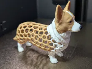 Voronoi Dog Welsh Corgi Figure
