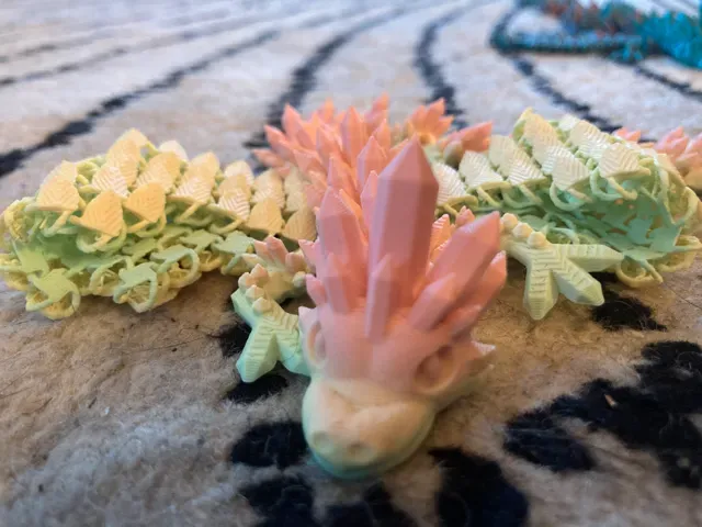 Cute Crystal Dragon with Flexi Wings Fabric Scale — Image 2 of 7
