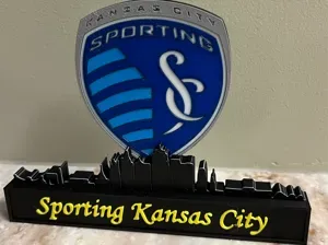 KC Sporting with skyline of Kansas City
