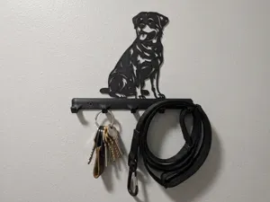 Rottweiler Schlüsselbrett & Hundeleinen-Halter