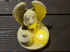 Angel Basset Hound Memorial Urn & Tealight