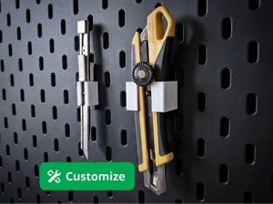 Parametric Box Cutter Holder for Ikea Skadis