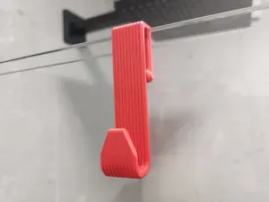 Minimalist Shower Glass Door Hook – No Drilling