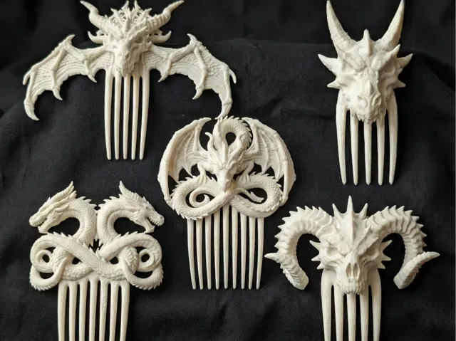 Dragon Hair Comb Set – Gothic Fantasy