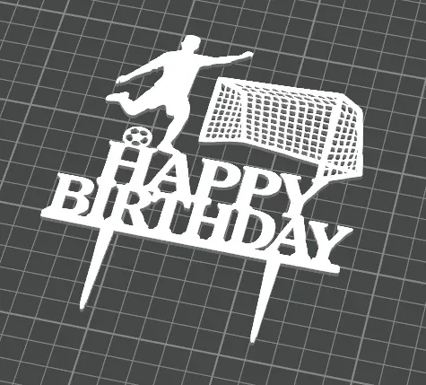 Happy Birthday Cake Topper ( Football player ) — Image 2 of 3