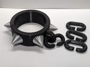 (V2)Studded Bracelet/Collar for cosplay/fursuit