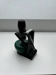 Safety Razor Holder + Soap, Brush and Blades