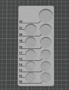 (6 variations) 1/2" Dr Metric Socket, Gridfinity