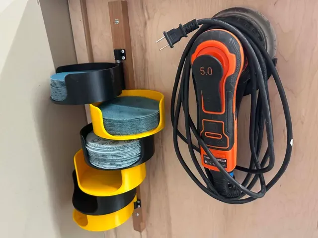 5 inch sanding disc storage with Vevor Sander dock