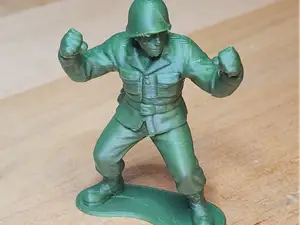 Green Army Man Soldier Fighting Pose