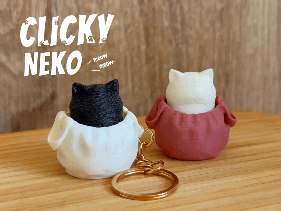 Clicky Neko – Plastic Bag Cat Fidget Toy