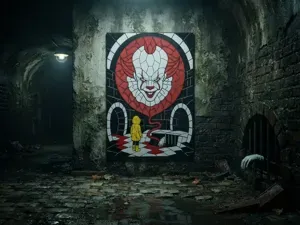 Pennywise Stained Glass – IT Horror Wall Art