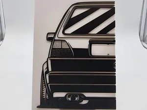 2D Wall Art Volkswagen Golf 2 GTI