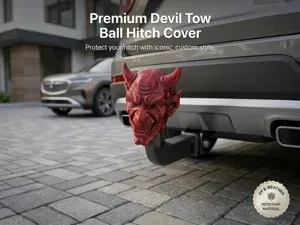 Devil Head Tow Hitch Ball Cover Cap