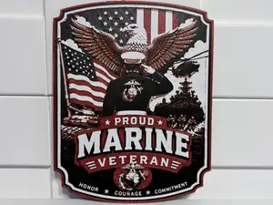Proud Marine Veteran Tribute Plaque