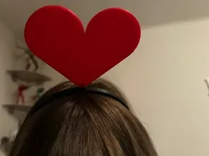 Valentine's Day headband with a heart